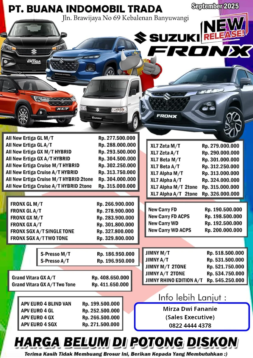 Suzuki Banyuwangi Pricelist